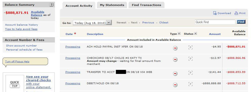 Illustration for article titled What It's Like To Suddenly See Your Bank Account at Negative $900,000 Thanks to PayPal